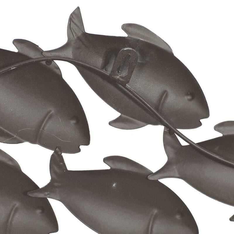 Dark Brown Metal Fish Home Wall Decor