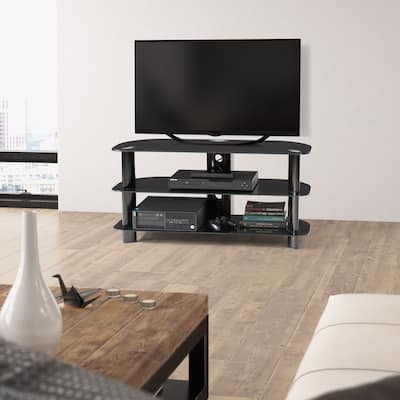 Laguna Black Glass TV Stand, for up to 48" TVs