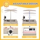 preview thumbnail 20 of 20, Wooden Kids Sandbox with Cover, Children Outdoor Sand Box with Foldable Bench Seats, Adjustable Canopy, Bottom Liner