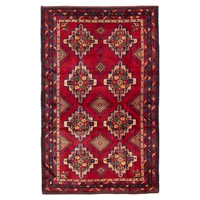 Teimani Red Rug 4'3" x 6'11" - 4'3 x 6'11