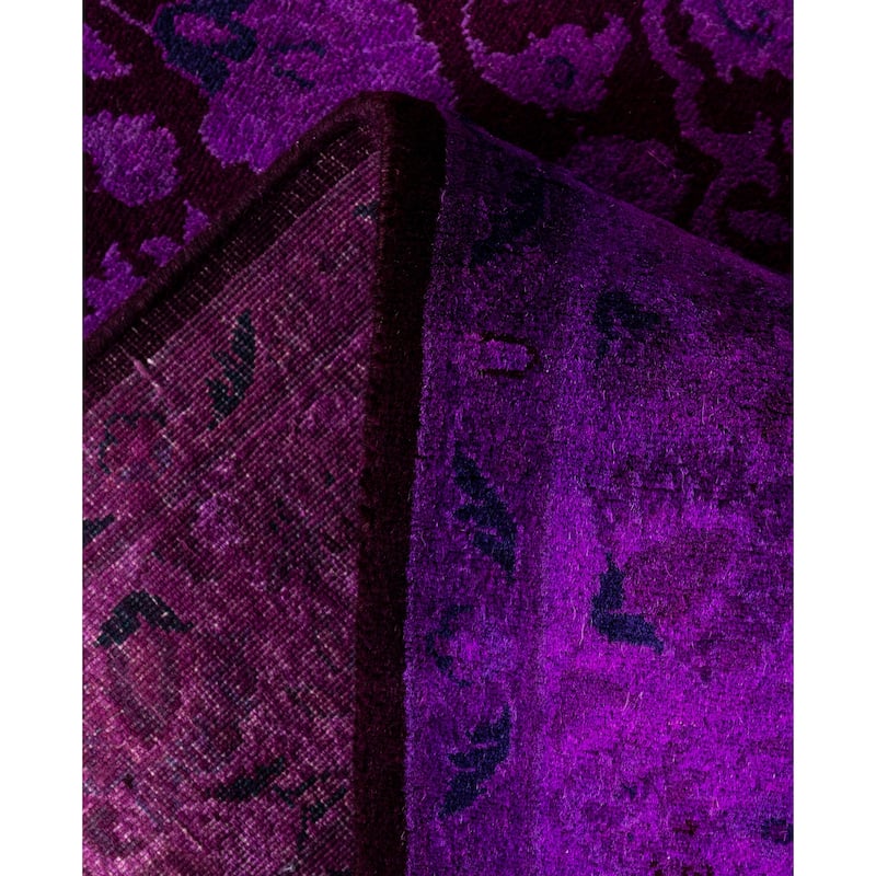 Overdyed One-of-a-Kind Hand-Knotted Area Rug - Purple - 3' 2" x 5' 4"