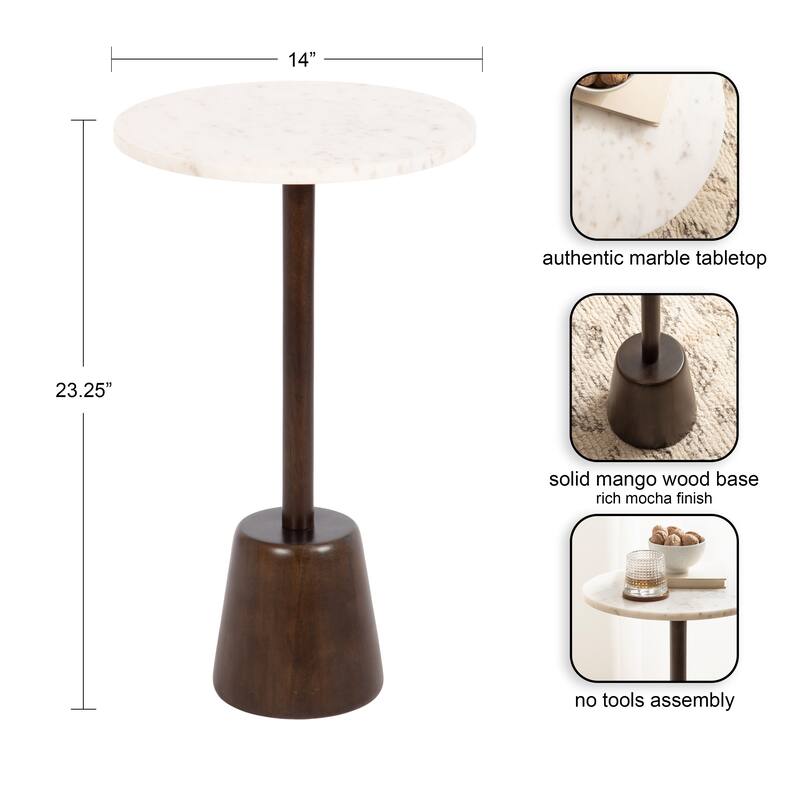 Kate and Laurel Tira Round Side Table
