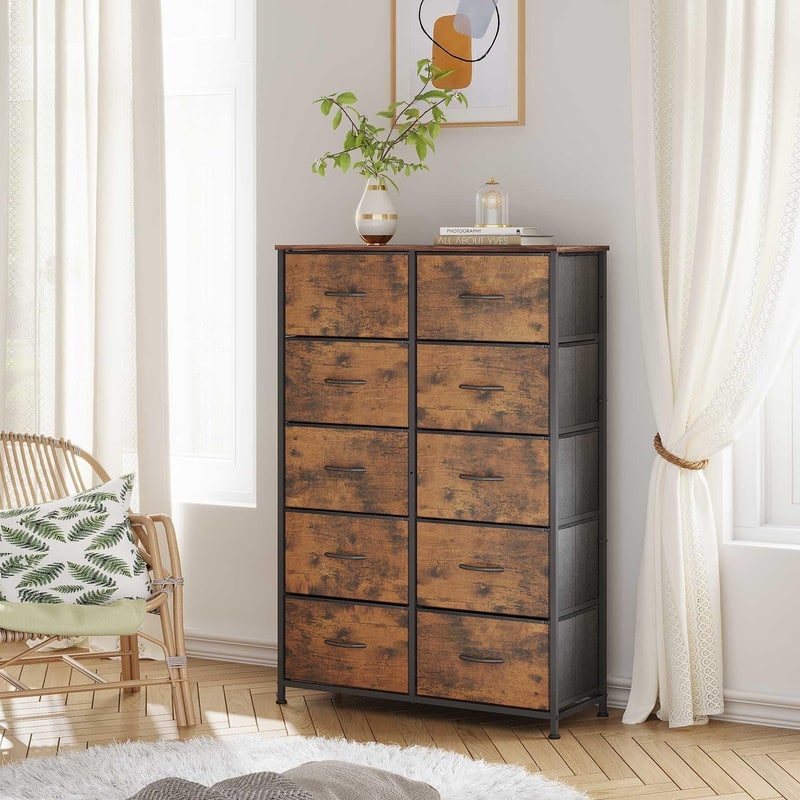Tall Dresser for Bedroom with 10 Drawers