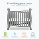 preview thumbnail 13 of 21, Dream On Me Violet 4-In-1 Convertible Mini Crib