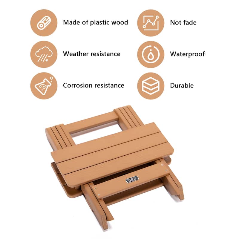 Outdoor Portable Folding Square Table with Fade-Resistant Material