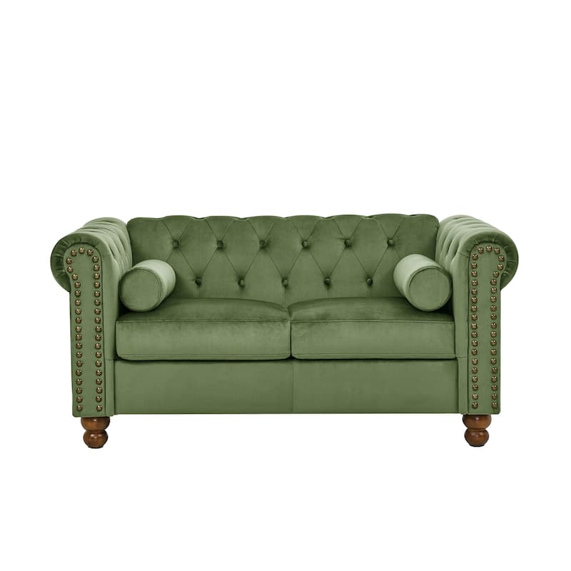 Classic Tufted Chesterfield Settee Sofa