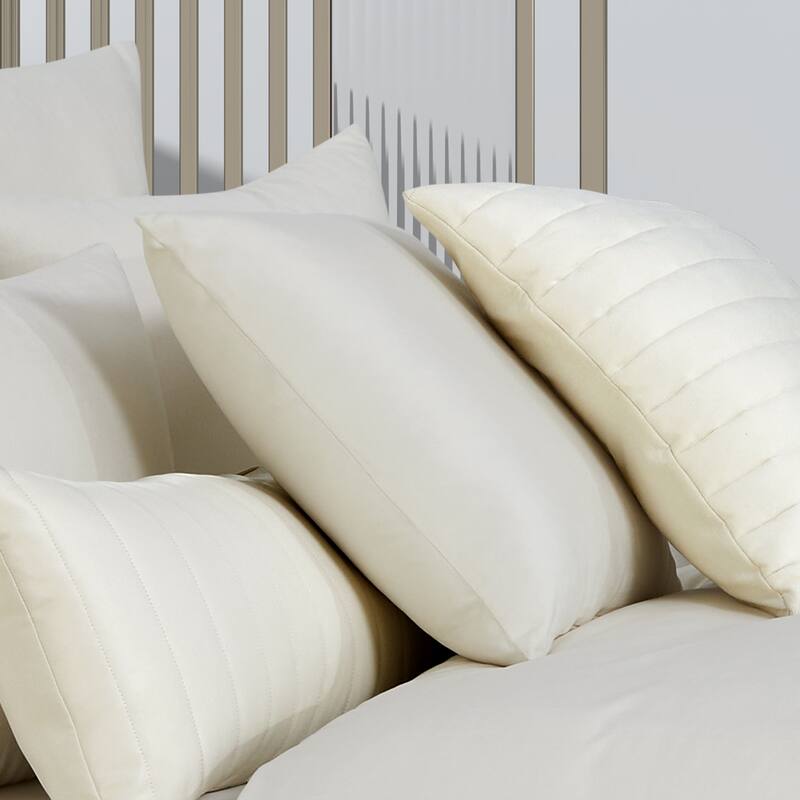 Valencia 20" Square Decorative Throw Pillow - Cream