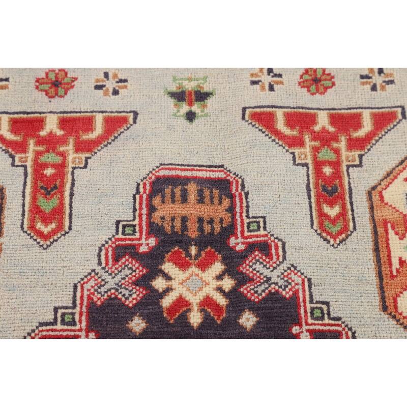 Kazak Oriental Foyer Rug Handmade Wool Carpet - 3'5" x 4'10"