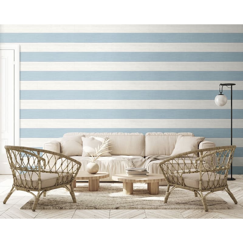NextWall Two Toned Shiplap Peel and Stick Wallpaper