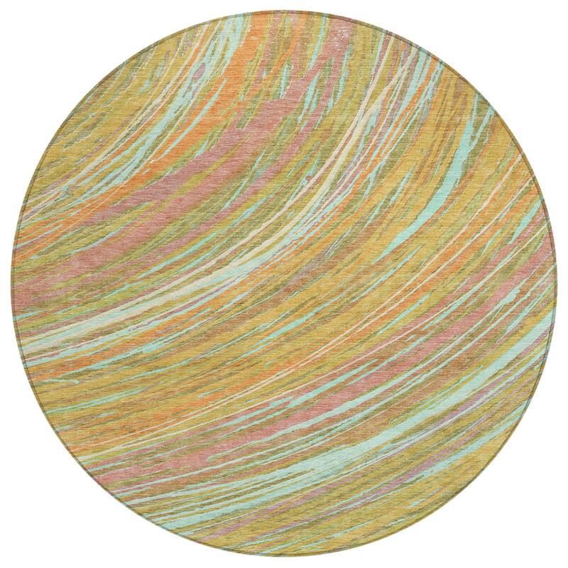 HomeRoots Abstract Transitional Rectangle Outdoor Rug