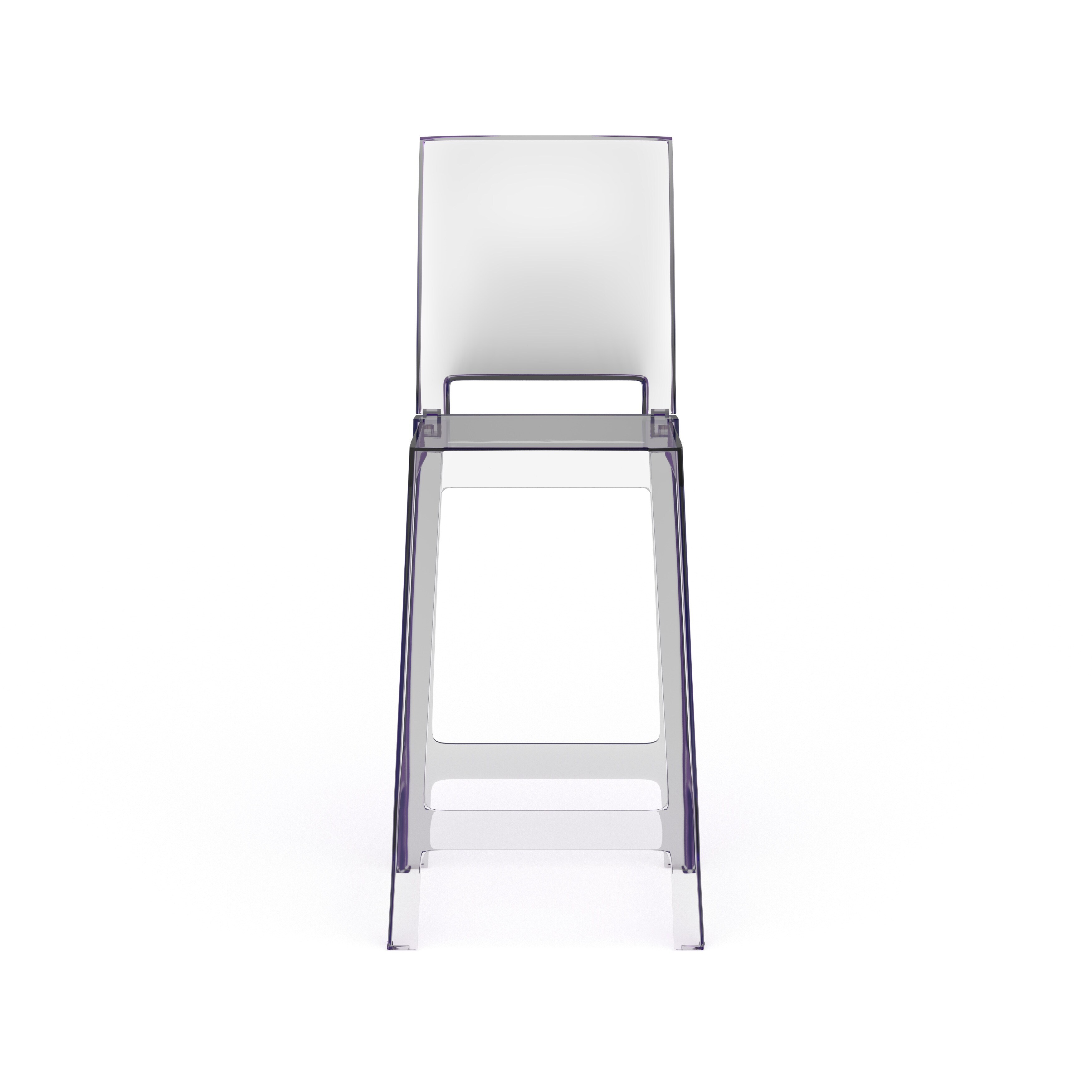 Flash furniture ghost counter store stool back in transparent crystal