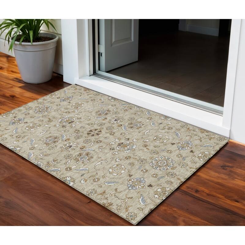 HomeRoots Moroccan Transitional Rectangle Outdoor Rug - 3' x 5'