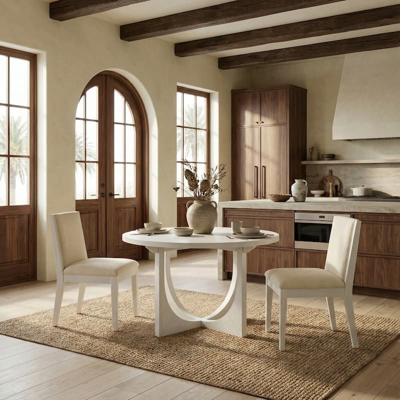 SAFAVIEH Couture Clarastella Round Wood Dining Table - 48"W x 48"D x 30"H