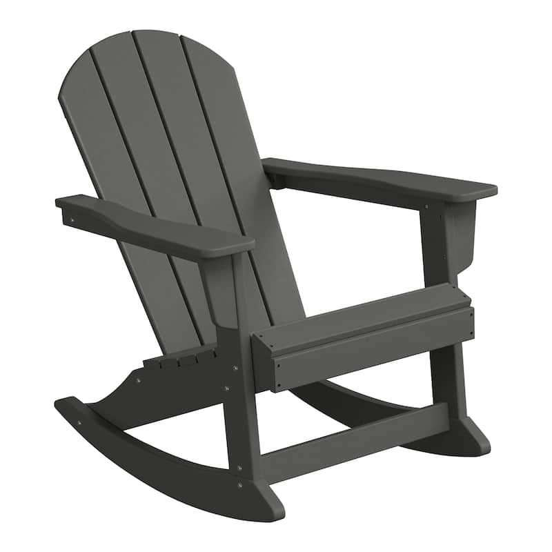 Polytrends Laguna Hdpe All Weather Outdoor Patio Rocking Chair - Gray