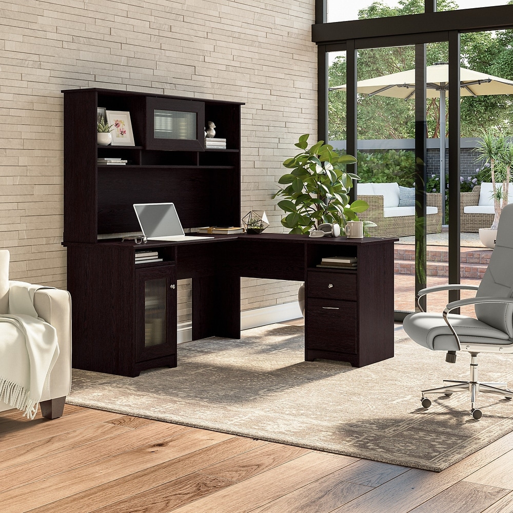 Farmhouse L-Shaped Home Office Computer Desk with Storage Cabinet - On Sale  - Bed Bath & Beyond - 36702451