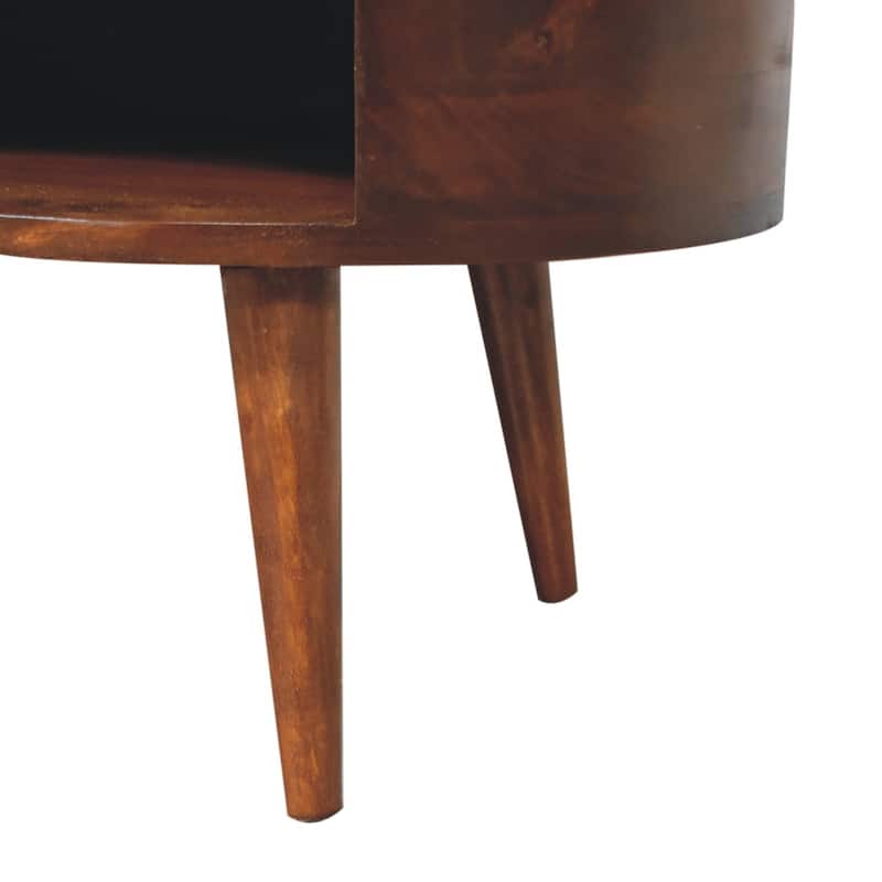 Artisan Furniture Solid Wood Large Chestnut Wave Coffee Table