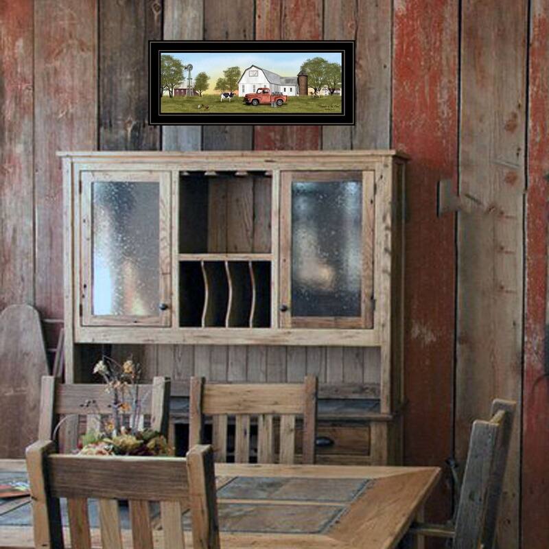 TrendyDecor4U Farmhouse "Summer on the Farm" Framed Print Wall Art by Billy Jacobs