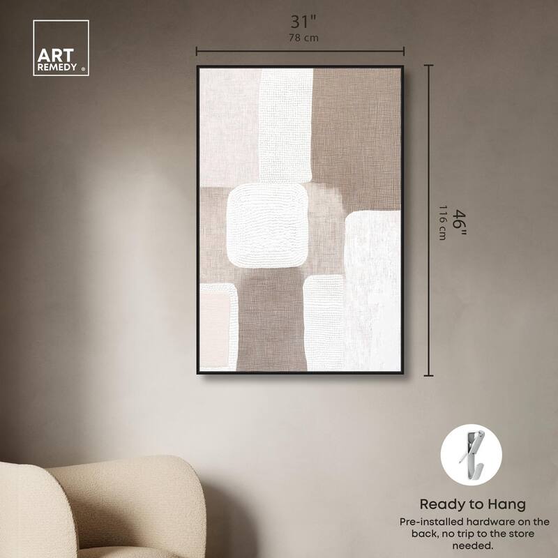 Stucco Squares I Canvas by Art Remedy