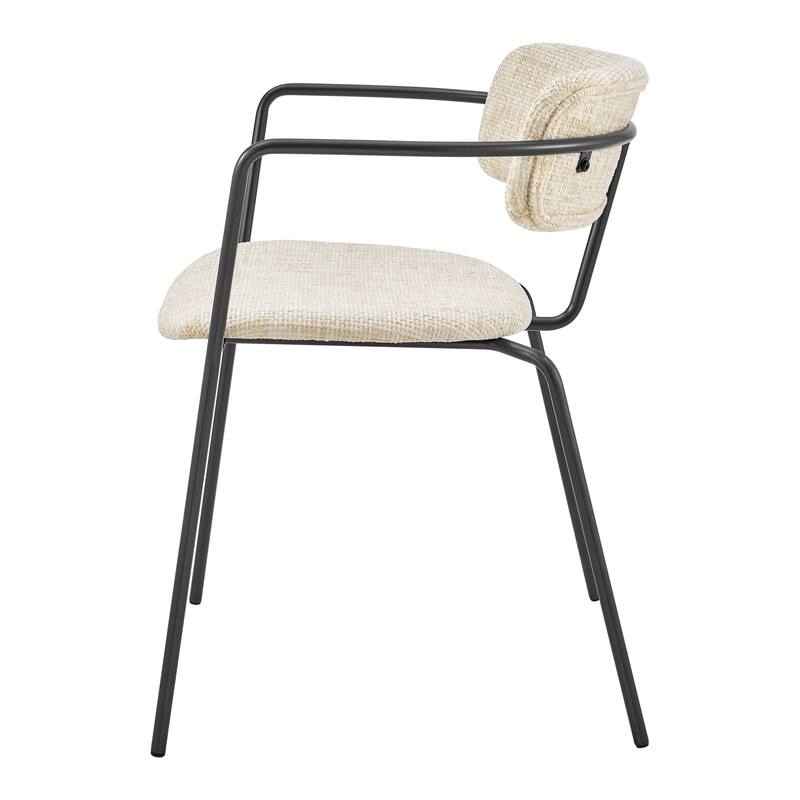 NPD Furniture Alivia Fabric Dining Side Arm Chair (Set of 2)