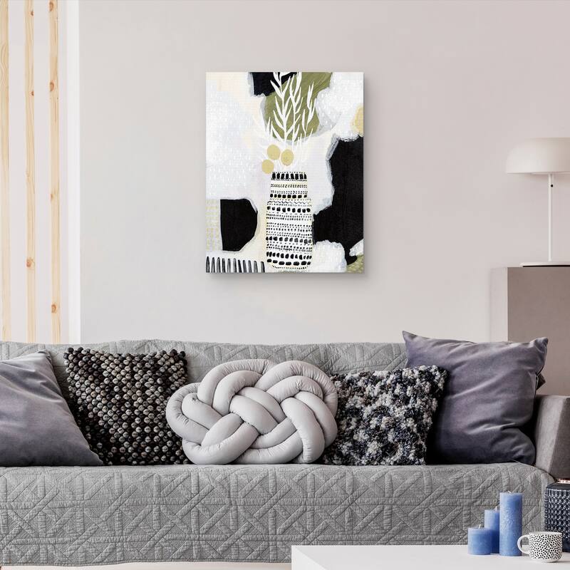 Tribal Still Life BW by Lynne Mack Canvas Art Print