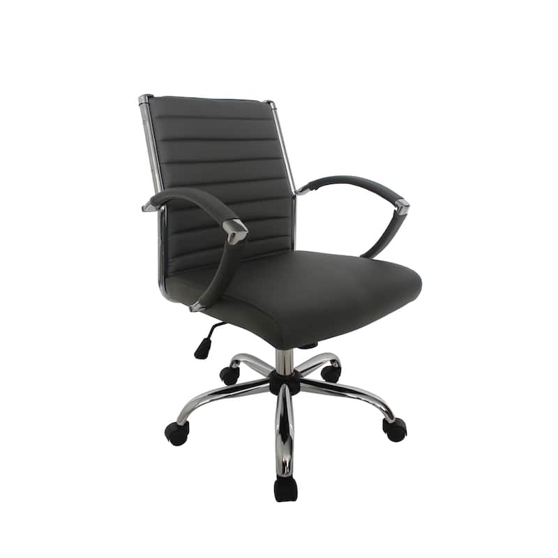 Corrigan Modern Tufted Deep Seat Faux Leather Office Chair by Furniture of America