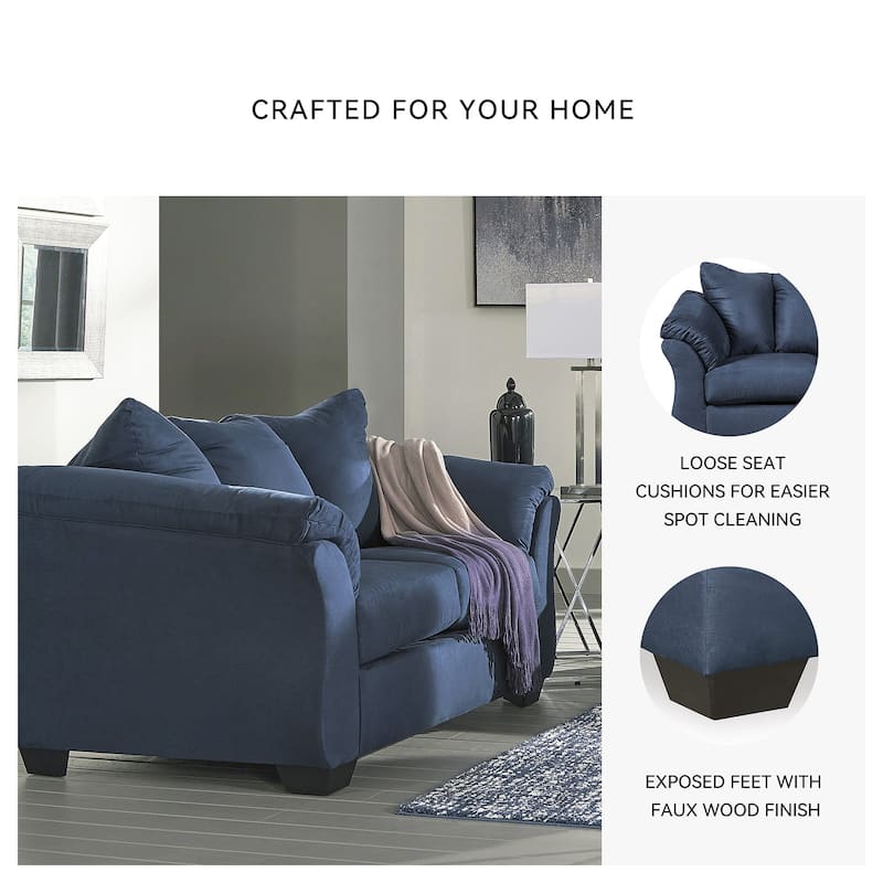 Darcy Contemporary Blue Loveseat