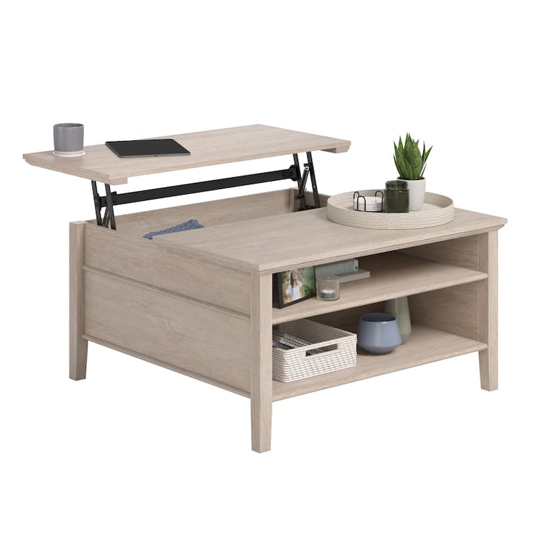 Lift-top Coffee Table, Brown finish,Lift-top design with spacious surface for work or leisure