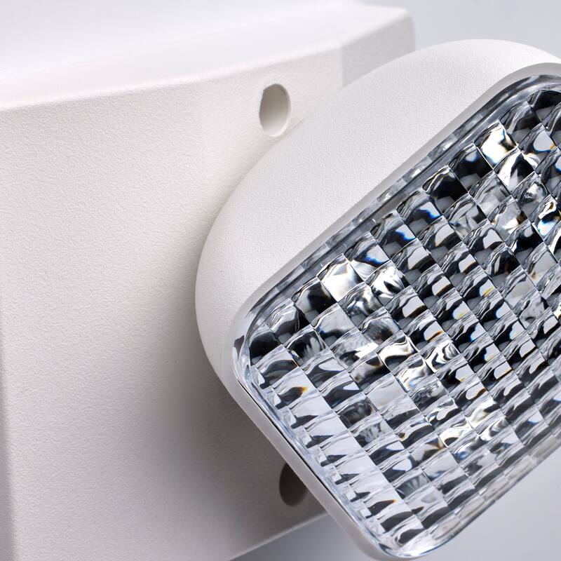 Remote Emergency Light Low-Voltage Backup Single Head - White