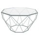 preview thumbnail 11 of 44, Malibu 29" Modern Octagon Center Coffee Table with Tempered Glass Table top & Sturdy Metal Geometric Base for Living Room Office Grey