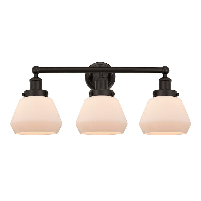 Innovations Lighting 616-3W-10-25 Fulton Vanity Fulton 3 Light 25" - Oil Rubbed Bronze / Matte White