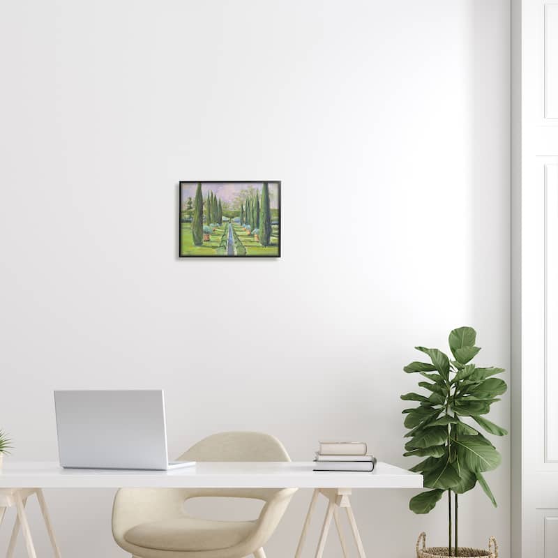 Stupell Elegant Manicured Gardens Landscaped Topiary Greenery Framed Wall Art, Design by Allayn Stevens - Green
