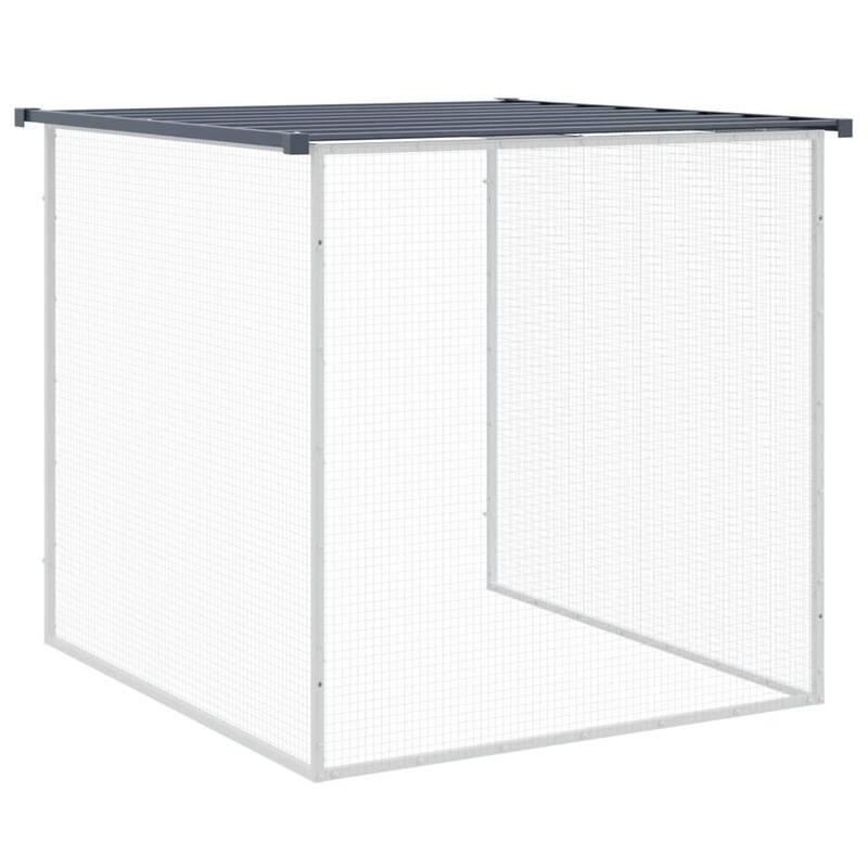 vidaXL Chicken Cage with Roof Metal Chicken Run Animal House Galvanized Steel