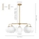 preview thumbnail 18 of 29, 5-Light Modern Linear Sputnik Branch Kitchen Island Light Clear Glass Globe Bubble Chandelier for Dining Room