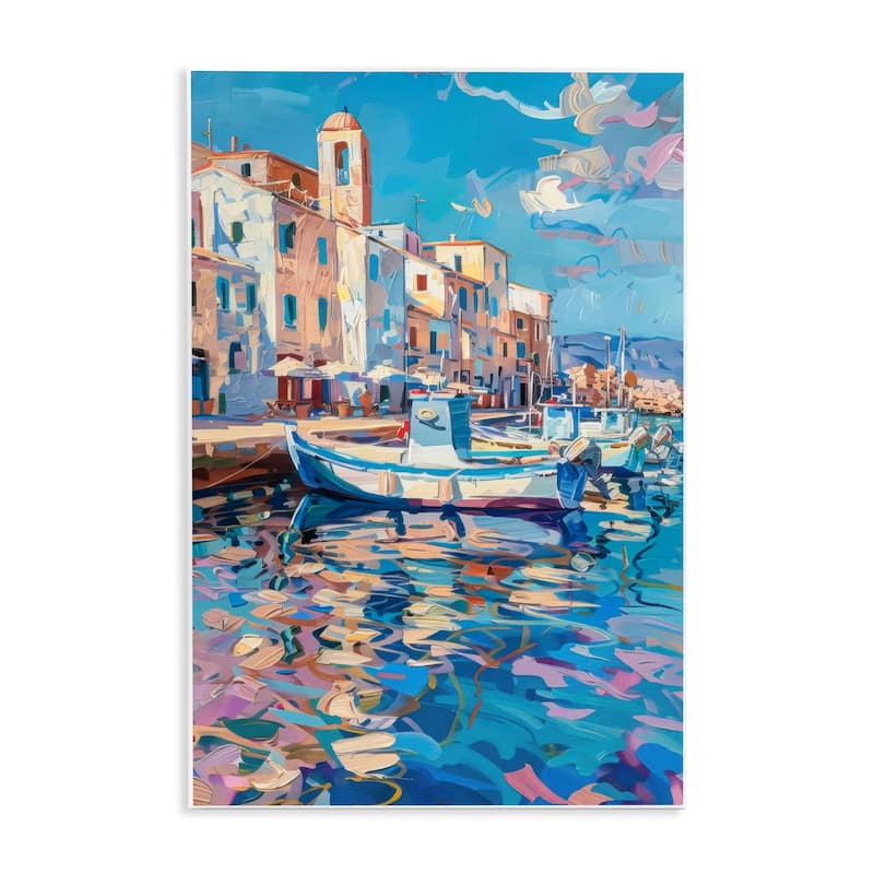 Stupell Coastal City Harbor Wall Plaque Art Design By LSR Design Studio - 10 x 15