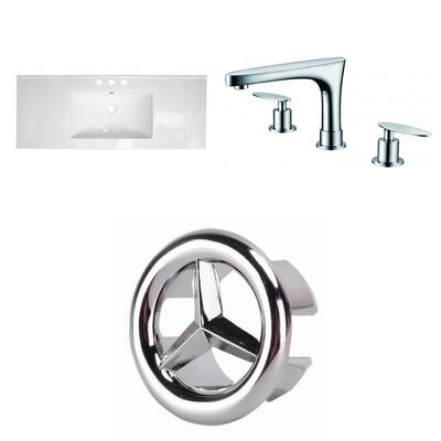 48-in. W 3H8-in. Ceramic Top Set In White Color