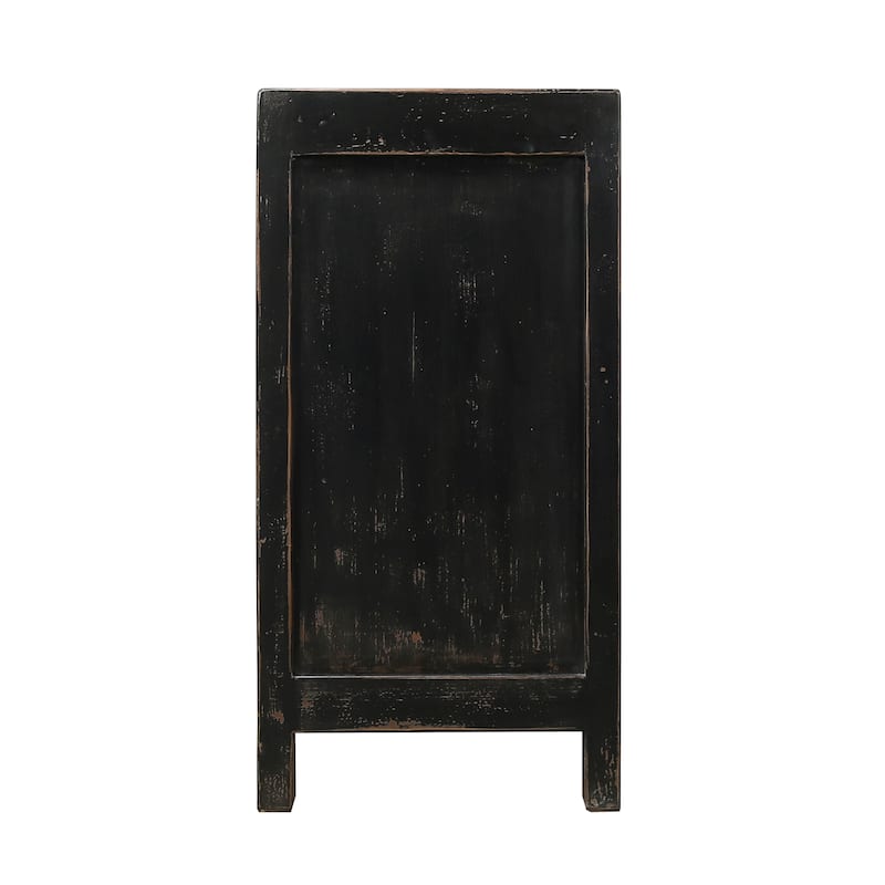 Four Drawers Sideboard Distressed Black 93x18x35H