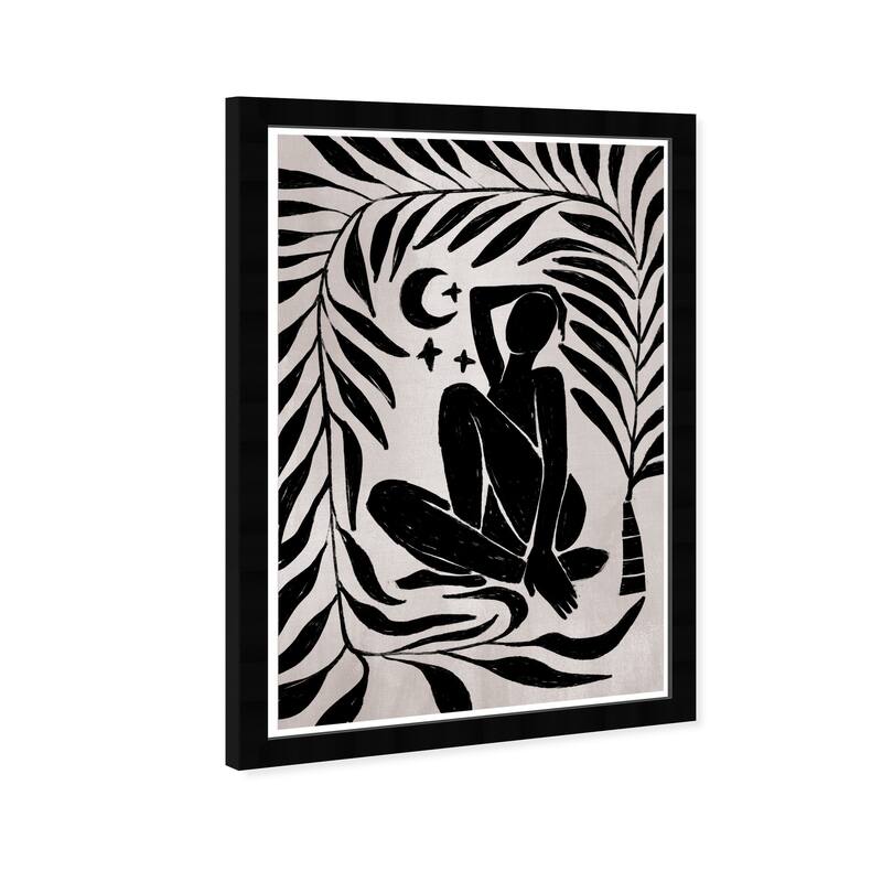 Wynwood Studio Prints Astronomy and Space Under The Moonlight Black and Light Gray Bohemian & Eclectic Wall Art Canvas Print