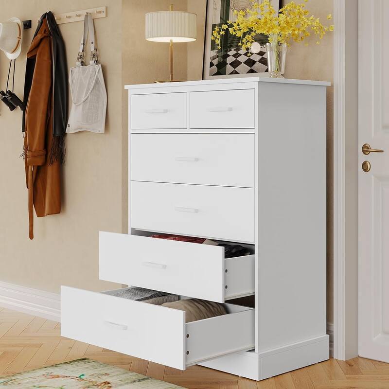 Chest of 6 Drawers Large Capacity Storage Cabinet Dresser Bedroom