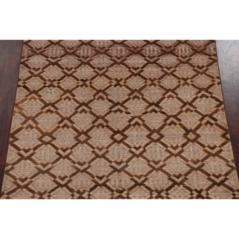 Geometric Gabbeh Kashkoli Oriental Area Rug Wool Hand-knotted Carpet - 5'7" x 7'9"