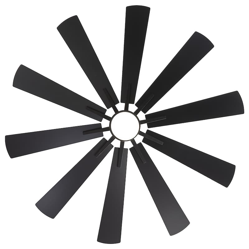 62"/72" Reversible 10-Blade Large LED Ceiling Fan with Light and Remote