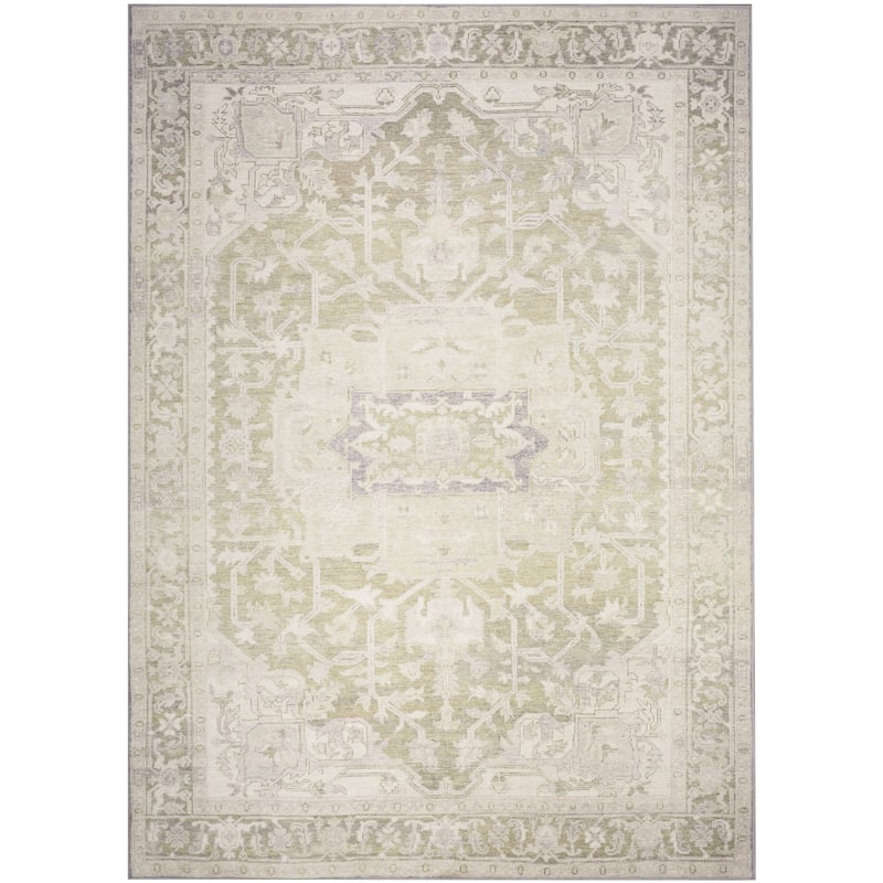 Nourison Vintage Washables Indoor only Green Persian Area Rug - 4' x 6' - Green