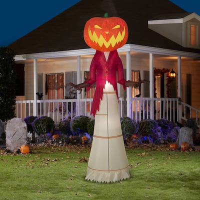 Gemmy Projection Airblown Kaleidoscope Pumpkin King Nightmare Before Christmas Giant Disney (RRY), 10 ft Tall