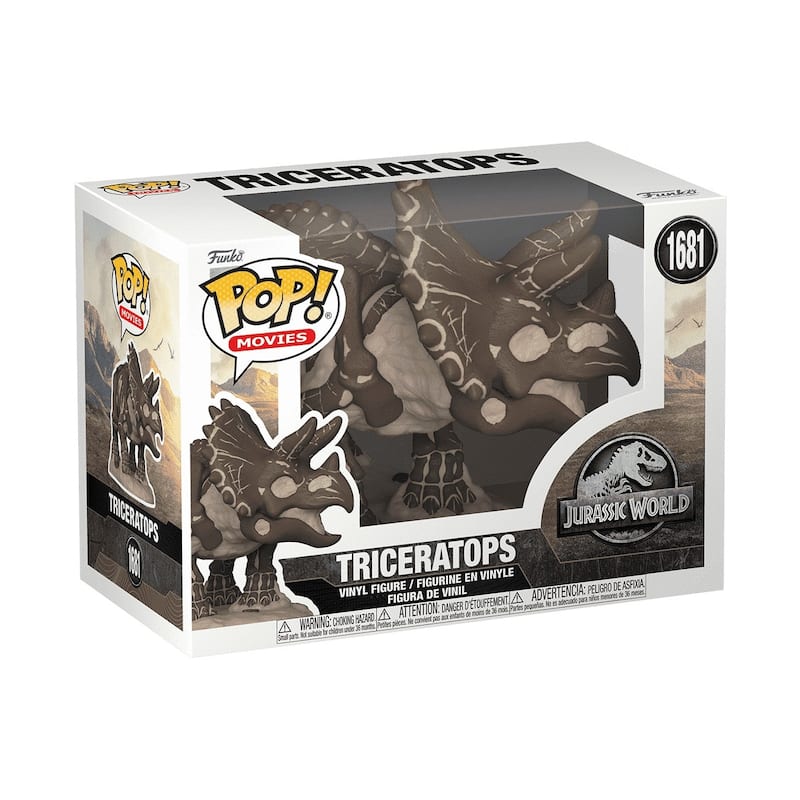 Funko POP! Movies Jurassic World Triceratops (Fossil) 3.75" Vinyl Figure (#1681) - Multi-Color