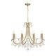 preview thumbnail 3 of 3, Othello 8 Light Vibrant Gold Chandelier - 31''W x 24.5''H