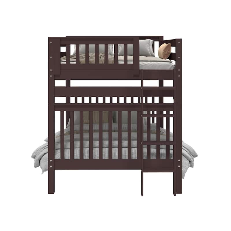 Taylor & Olive Trillium Full over Full Bunk Bed with End Ladder