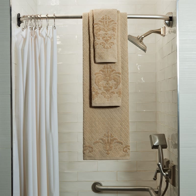 Provence 6-Piece 100 Cotton Velour Bath Towel Set in Taupe