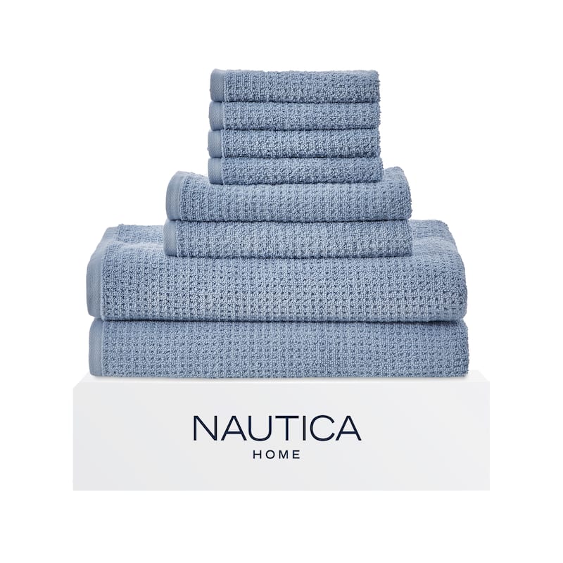 Nautica Oasis Solid Cotton 8 Piece Towel Set - 8 Piece