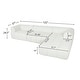preview thumbnail 48 of 60, Christopher Knight Home - 122" Modern L-Shaped Sectional Sofa with Chaise Lounge, No assembly