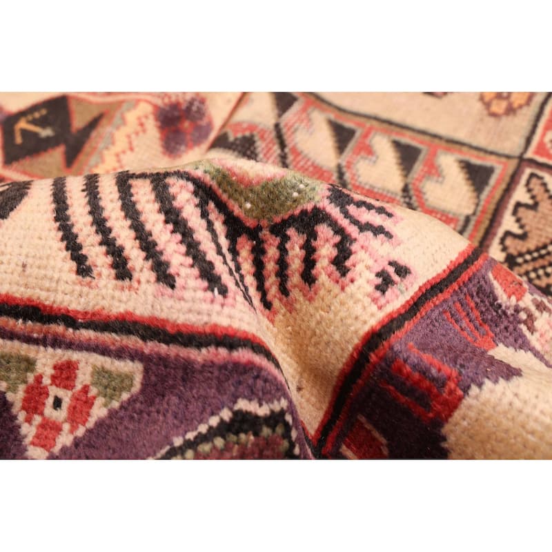 ECARPETGALLERY Hand-knotted Antalya Vintage Beige, Red Wool Rug - 6'7 x 9'8