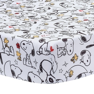 Bedtime Originals Snoopy Love Infant Baby/Toddler Fitted Crib Sheet